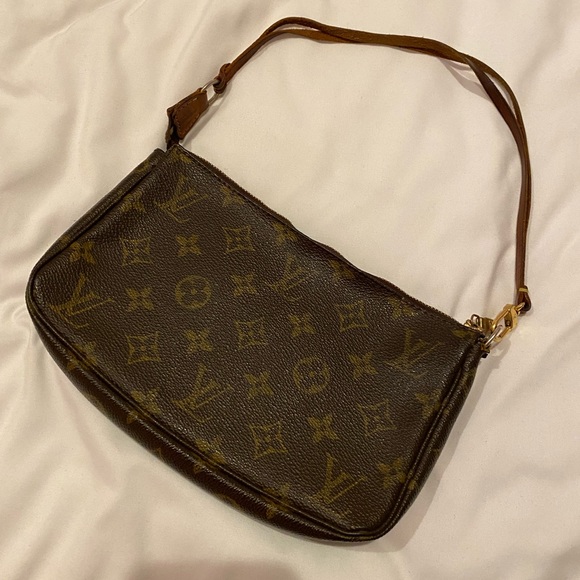 Louis Vuitton Pochette Accessoires Monogram Brown Shoulder Bag - Picture 1 of 8
